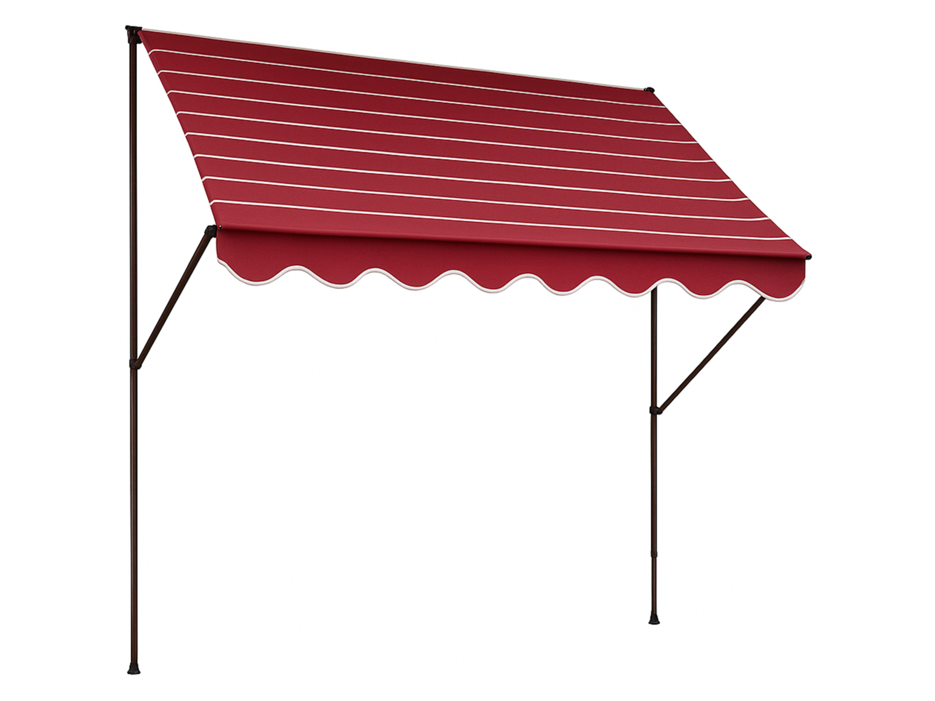 Angerer Klemmmarkise (bordeaux, Nadelstreifen beige, 400 cm breit) | 04021093010376