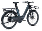 Ein schwarzes E-Bike mit Gepäckträger.