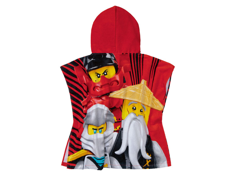 Gehe zu Vollbildansicht: LEGO Mädchen/Jungen Kinder Poncho, aus weicher Frottee Velours Qualität - Bild 3