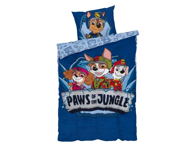 Paw Patrol Bettwäsche: Bettdeckenbezug und Kissenbezug, Dschungel-Motiv.
