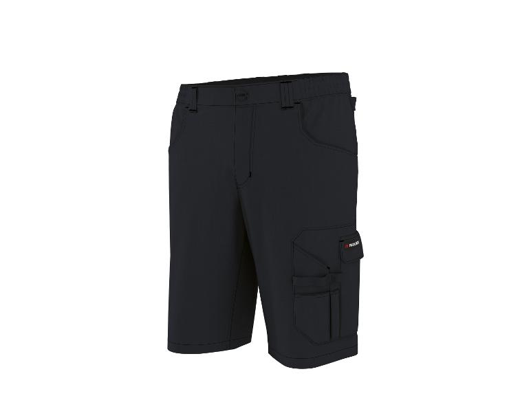 Schwarze Parkside Arbeitsshorts mit Seitentaschen