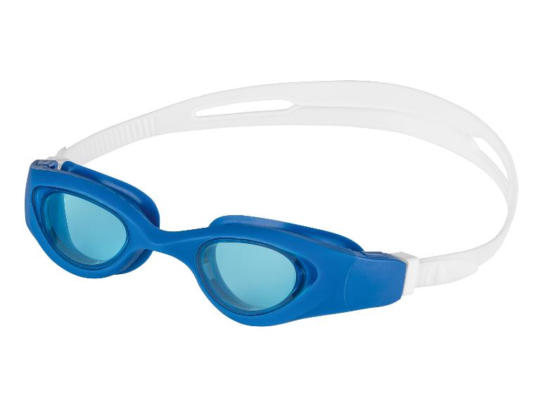 Blaue Schwimmbrille mit weißem Band