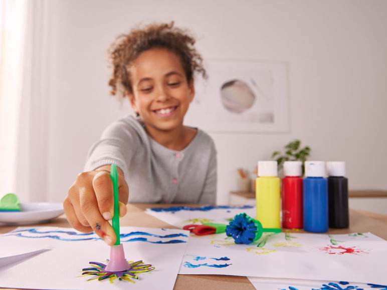 Gehe zu Vollbildansicht: crelando® Kinder Malset mit Pinseln, 5 Acrylfarben - Bild 10