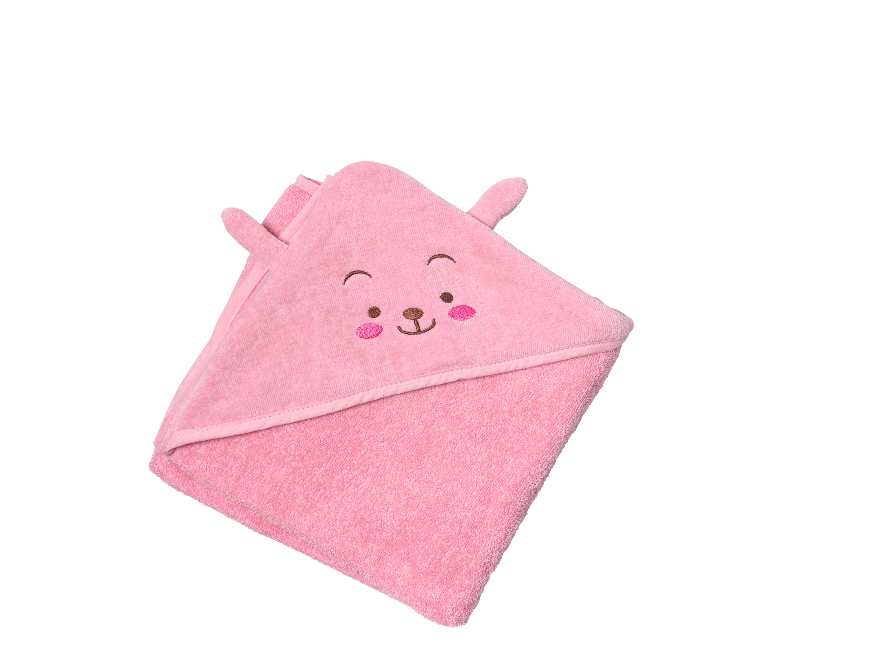 LUPILU® Baby Kapuzentuch, 85 x 85 cm (Rosa) – Bild 3 von 4