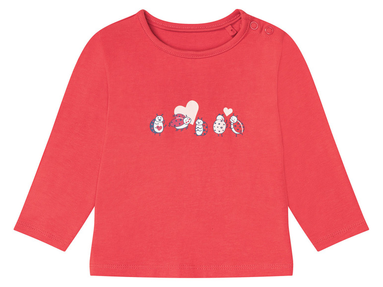 Gehe zu Vollbildansicht: LUPILU® Baby Mädchen Langarmshirt, 2 Stück, mit Bio-Baumwolle - Bild 10