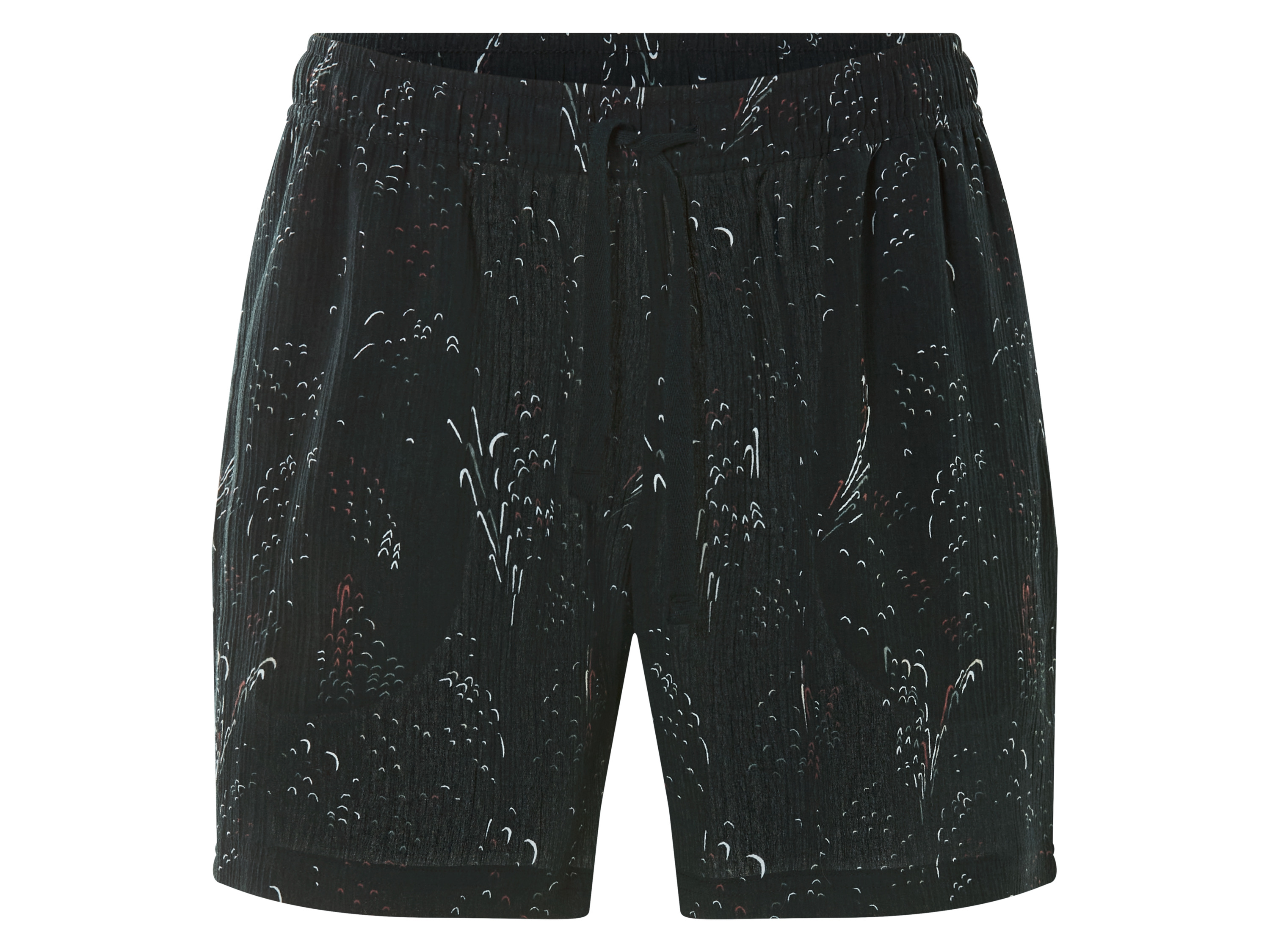LIVERGY® Herren Shorts Crepe (Schwarz, M (48/50))