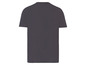 Ein dunkelgraues T-Shirt mit kurzen Ärmeln.