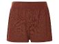 Braune Shorts aus geripptem Strick.