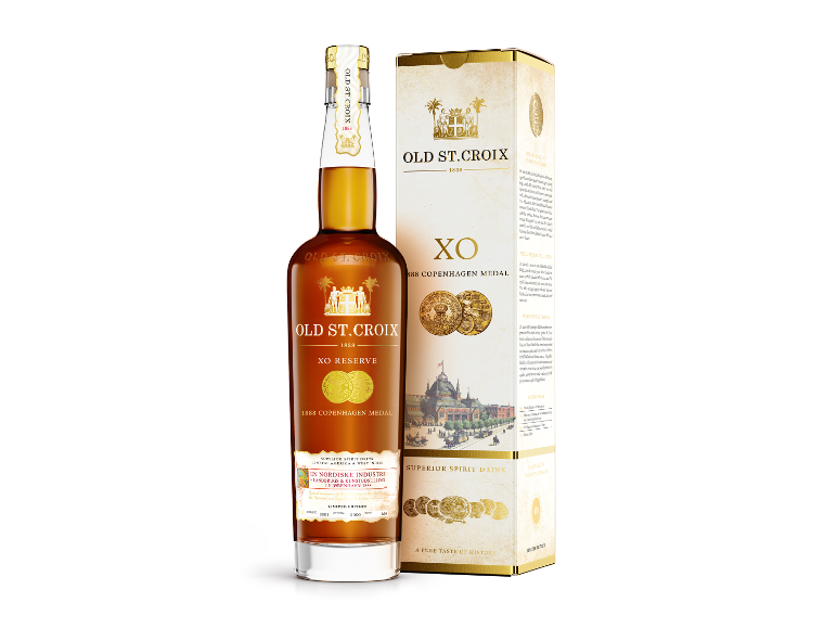 A.H. Riise Old St. Croix XO Copenhagen Medal Spirituose auf Rumbasis mit Geschenkbox.