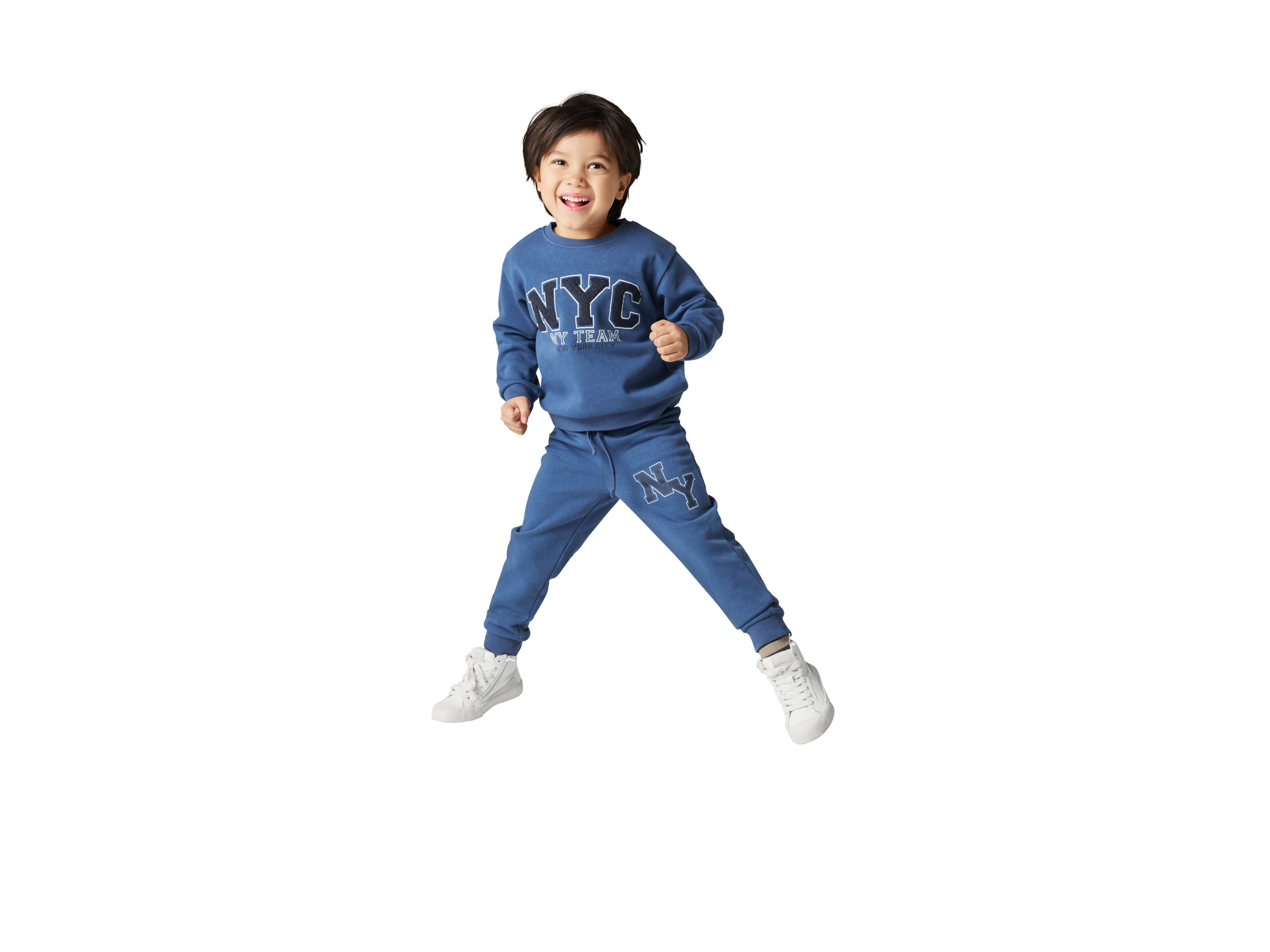 LUPILU® Kinder Sweatshirt und -Leggings / Kinder Sweatanzug, 2-teilig (Blau, 122/128) – Bild 2 von 4
