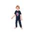 Jungen-Pyjama mit marineblauem T-Shirt und Hose mit Spinnen-Print