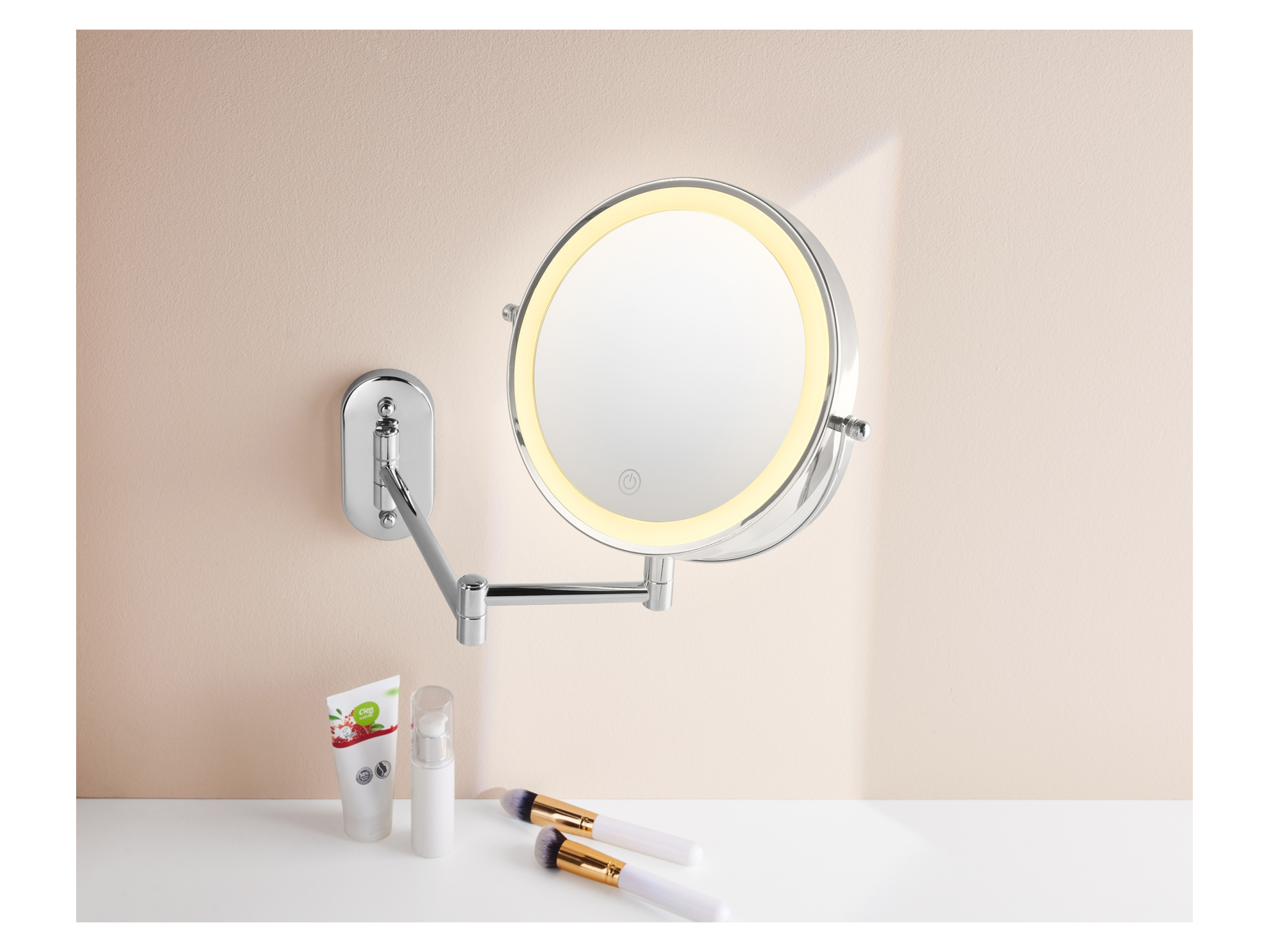 Thumbnail - CIEN Beauty Kosmetikspiegel LED teleskopierbar (Wandhalterung)