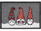 Weihnachts-Gnom-Matte mit 'Merry Christmas' Text und Schneeflocken