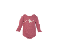 Rosa Baby-Body mit langen Ärmeln und weißem Hasen- und Blumenmuster