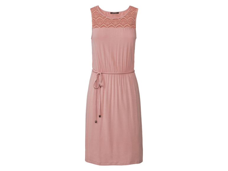 esmara® Damen Kleid, mit Rundhalsausschnitt