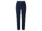 Dunkelblaue Damen-Slim-Fit-Jeans mit Kontrastnähten.