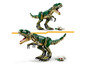 Zwei LEGO T-Rex Dinosaurier mit beweglichen Beinen und Kiefern.