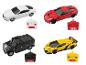 Vier Playtive ferngesteuerte Autos, darunter ein Lamborghini Veneno, ein Hummer, ein Corvette und ein Bentley.