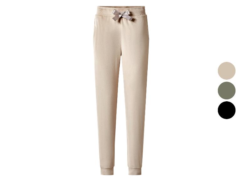 Beige Jogginghose mit grauer Schleife, erhältlich in Beige, Olivgrün und Schwarz.