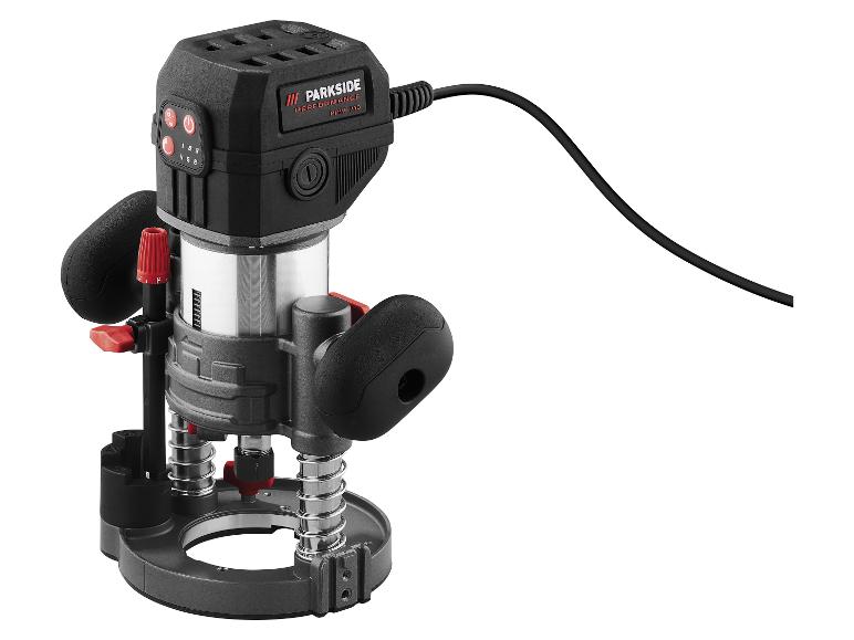 PARKSIDE PERFORMANCE PPMF 710 Oberfräse mit schwarzen und roten Details