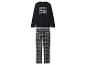 Set aus schwarzem Langarm-Pyjamaoberteil und karierter Pyjamahose