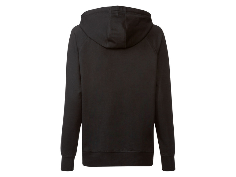 Ein schwarzer Kapuzenpullover.