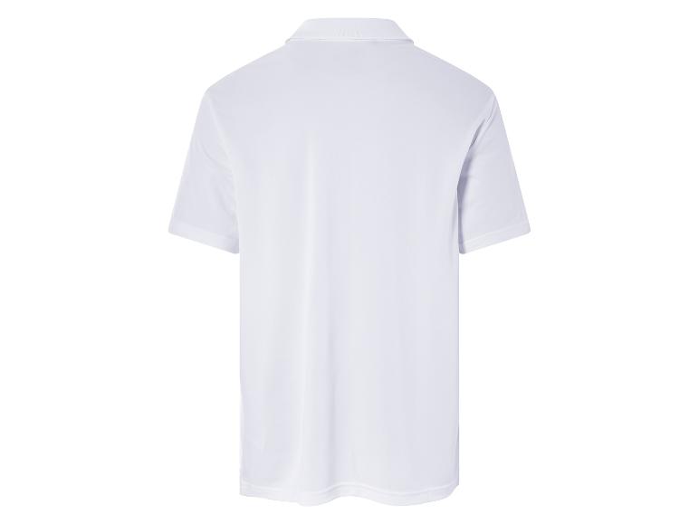 Weißes kurzärmeliges Poloshirt, Rückansicht