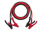 Rote und schwarze Starterkabel mit Krokodilklemmen.