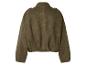 Damen Khaki Wildleder Bomberjacke, Rückansicht.