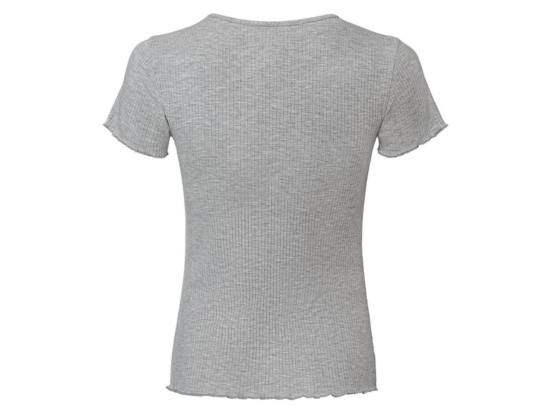 Gehe zu Vollbildansicht: ESMARA® Damen T-Shirt, 2 Stück, in Ripp-Qualität mit Rundhalsausschnitt - Bild 5