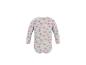 Baby-Body mit langen Ärmeln und farbenfrohem Blumen- und Herzmuster.