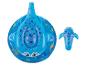 Blauer Pool-Schwimmring in Rochenform und passender Hand-Schwimmring.
