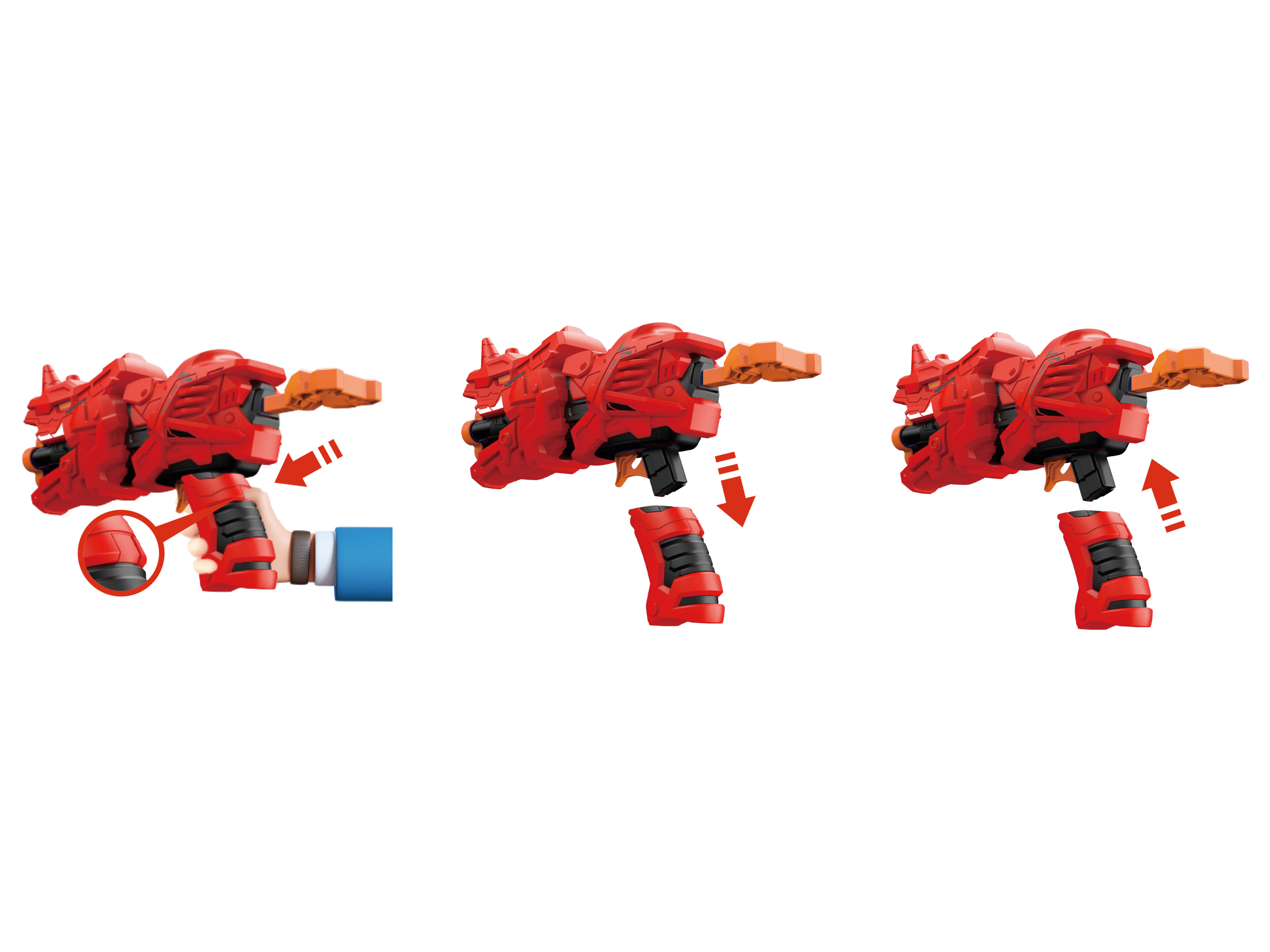 Thumbnail - Playtive Soft Dart Pistole Dinosaurier (Rot)