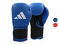 Blaue Adidas Boxhandschuhe mit schwarzen Mesh-Einsätzen.