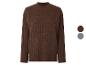 Brauner Strickpullover mit Rollkragen, mit einer Farbpalette aus Braun und Grau.