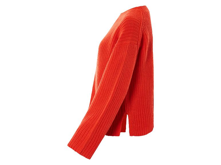 Damen Strickpullover, mit Seitenschlitzen