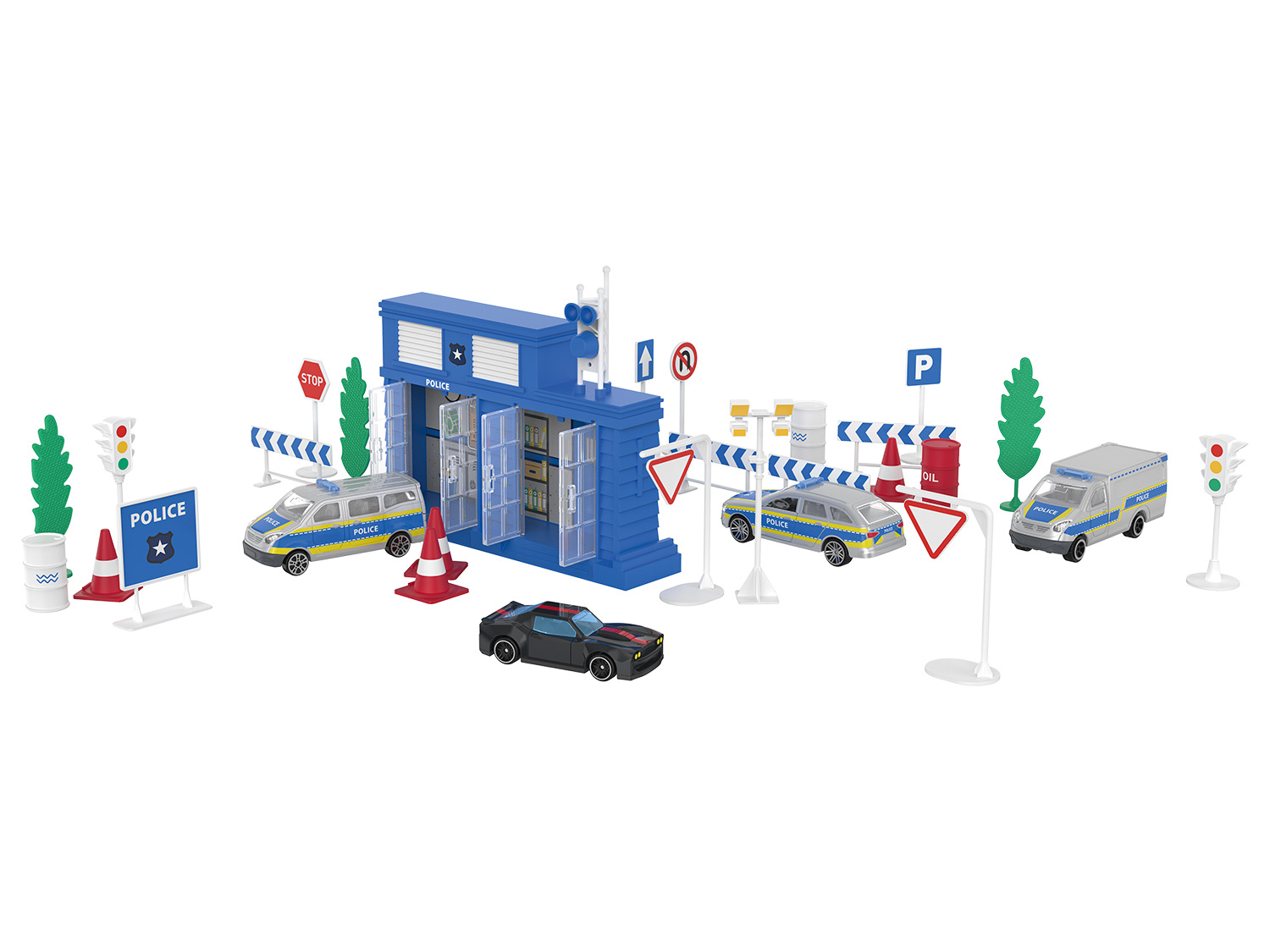 Playtive Die Cast Spieleset Themenwelt (Polizeistation) | 04058143000810