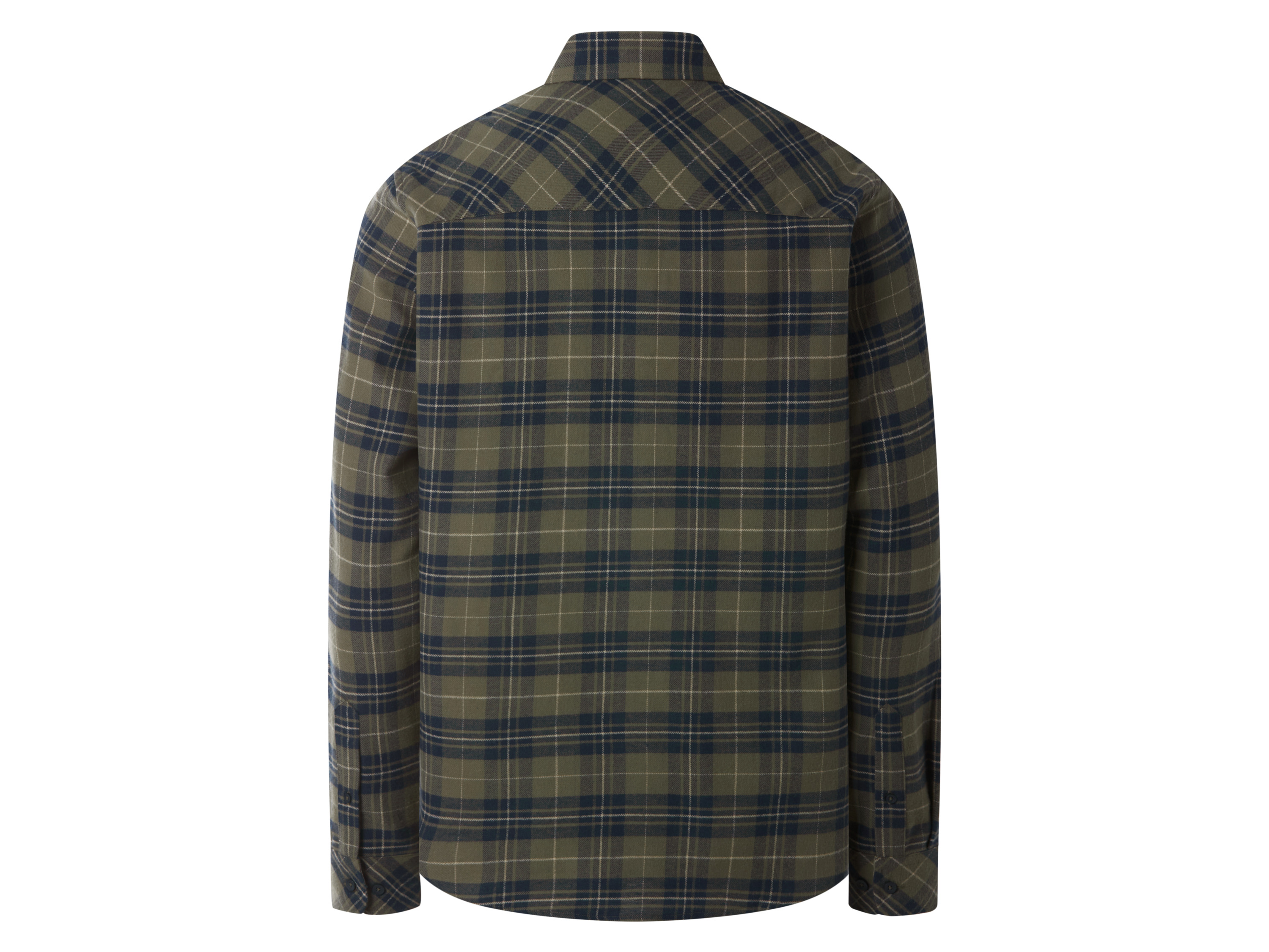 ESMARA MEN Herren Flanell-Freizeithemd (Karo/grün, L (41/42)) – Bild 3 von 3