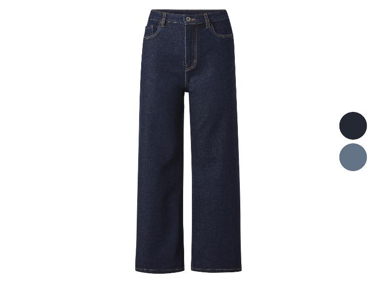Dunkelblaue gerade Jeans für Damen, erhältlich in dunkelblau und dunkelgrau.