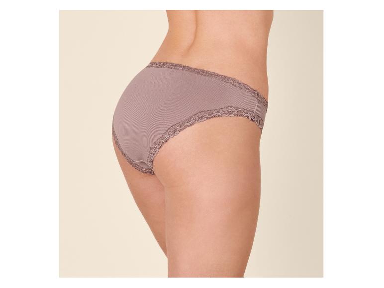 Damen-Slip mit Spitzenbesatz, Seitenansicht.