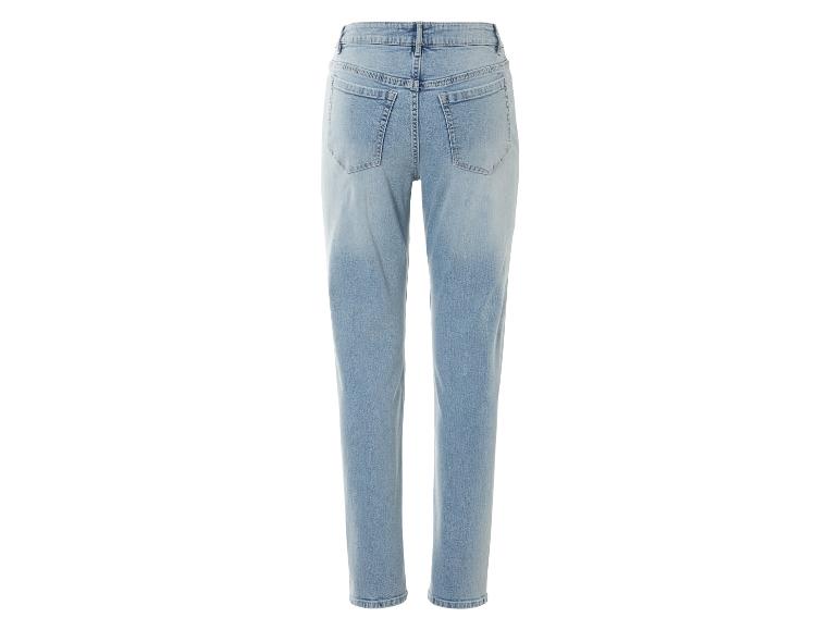 Eine blaue Skinny Jeans für Damen.