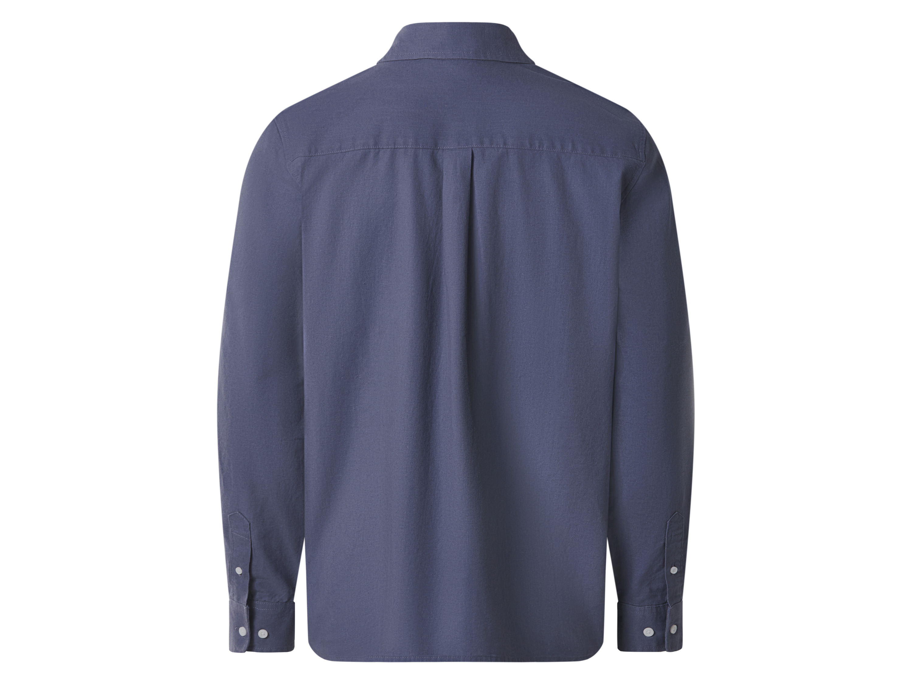 ESMARA MEN x U.S. Grand Polo Herren Hemd mit Leinen (Blau, L (52/54)) – Bild 3 von 3