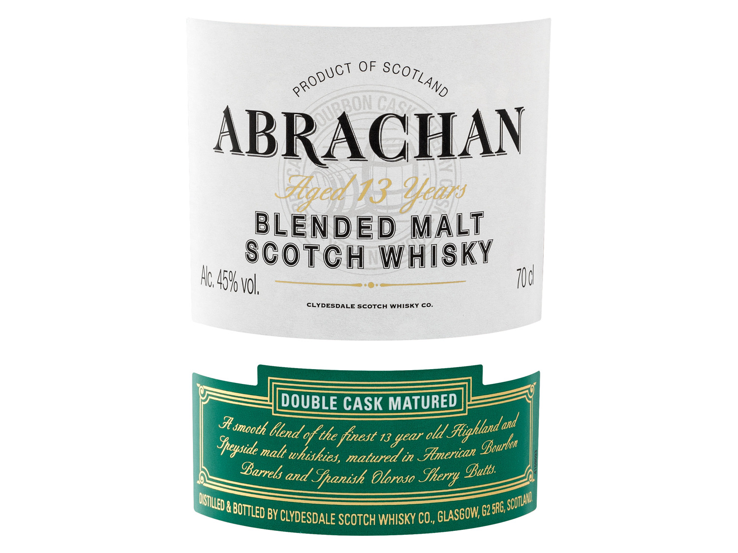 Abrachan Double Cask Matured Blended Malt Scotch Whisk…