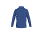 Blaues Langarmshirt mit Kragen für Herren, Rückansicht.