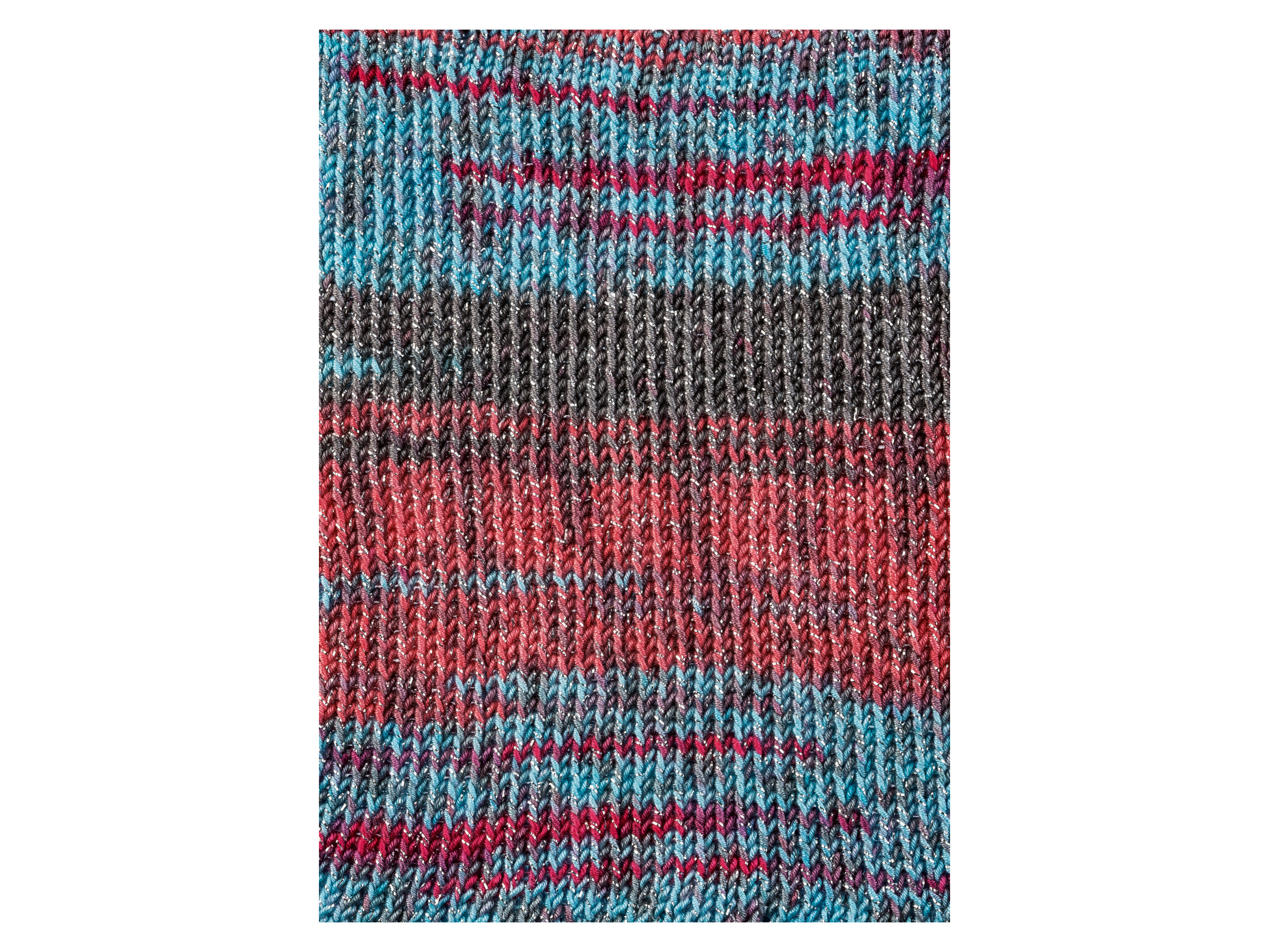 Thumbnail - crelando® Glitzer-Sockengarn X-Mas (blau/rot)