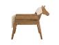 Holzpferd mit Seilen als Mähne und Schweif, Kinderspielzeug