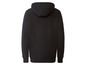 Ein schwarzer Hoodie mit Kapuze.
