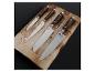 SILVERCREST® Premium Küchenmesser-Set auf einem Holzschneidebrett.
