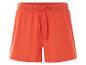 Orangene Jersey-Shorts mit Kordelzug.