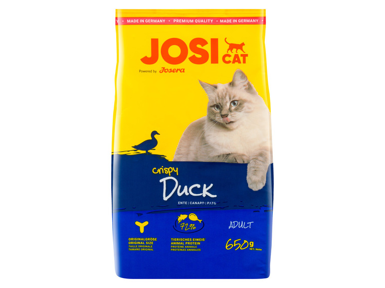 Gehe zu Vollbildansicht: JosiCat Katzentrockennahrung Crispy Duck, 3 x 650 g - Bild 2